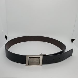 Kenneth Cole Reaction Black Slide Belt 32 Leather